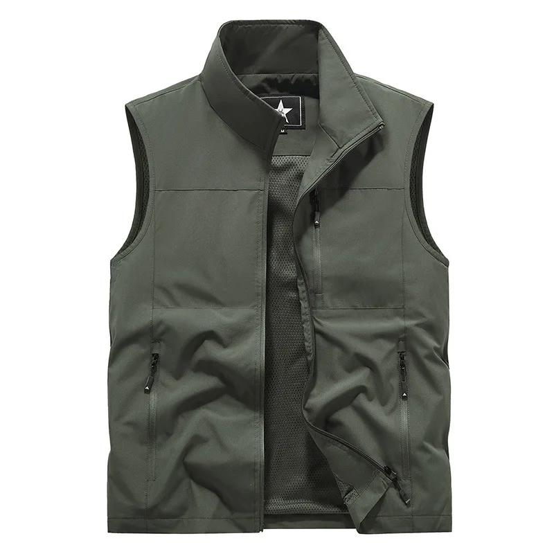 FGKKS 2024 gilet décontracté en plein air pour hommes grande poche manteau de mode conception de hau