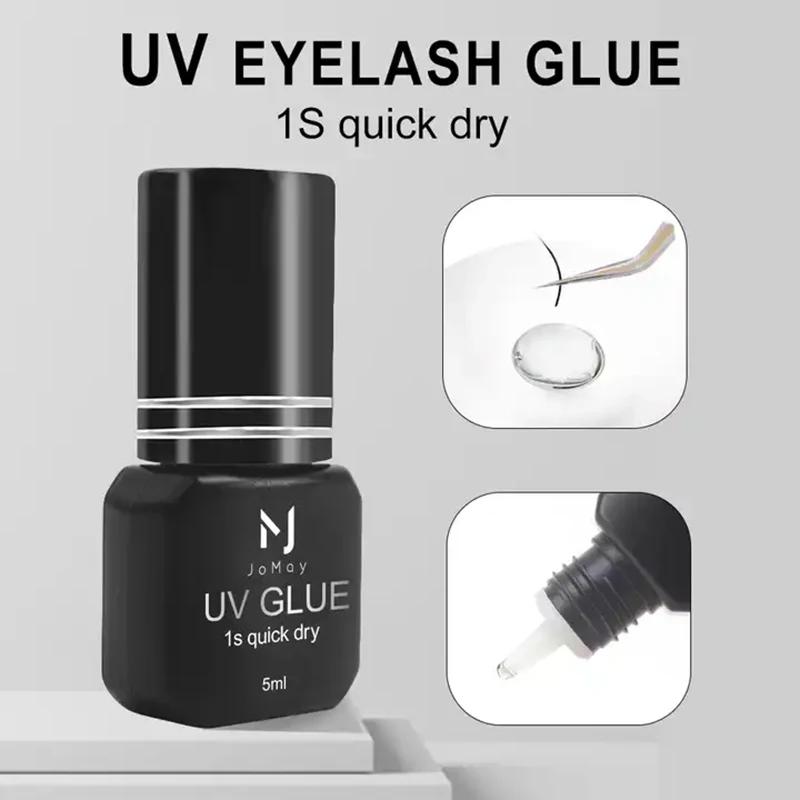 JOMAY 10 bouteilles 5ml colle UV pour cils séchage rapide en 1 seconde 75 jours colle durable pour c