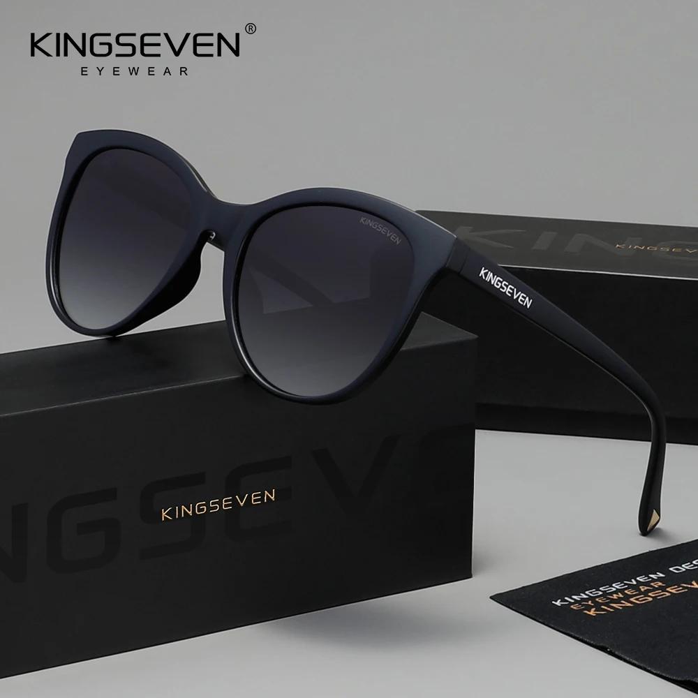 KINGSEVEN Nouvelles Lunettes de Soleil de Luxe pour Femmes, Protection UV400 Polarisée, Style Tendan