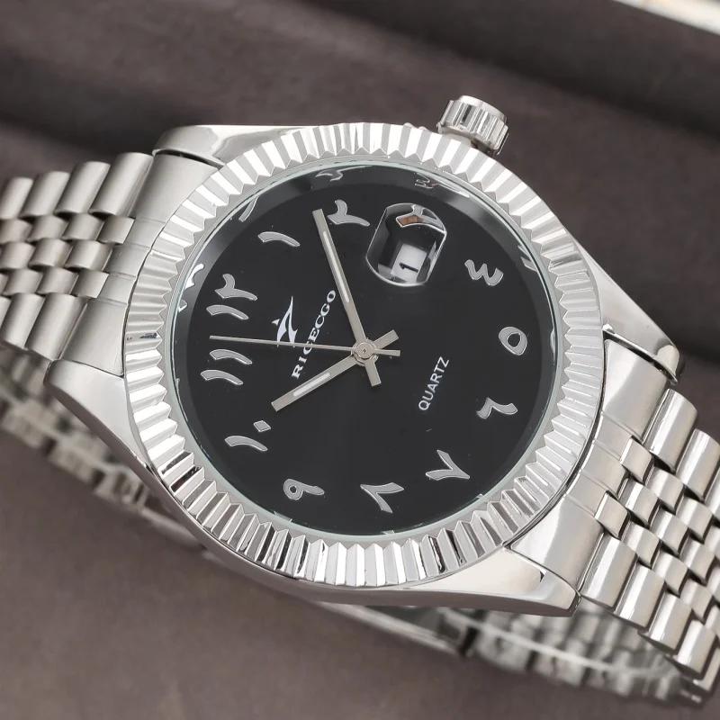 Montres à quartz en acier inoxydable pour hommes, montres-bracelets décontractées pour hommes, horlo