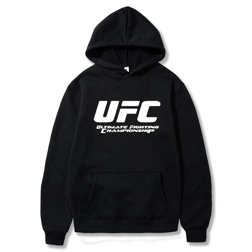 Nouveau Sweat à Capuche Homme UFC 2026 – Imprimé Polaire Décontracté Sport Automne Hiver