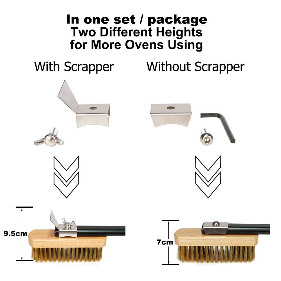 SHANGPEIXUAN Brosse de nettoyage professionnelle en cuivre pour four à pizza et gril domestique, ave
