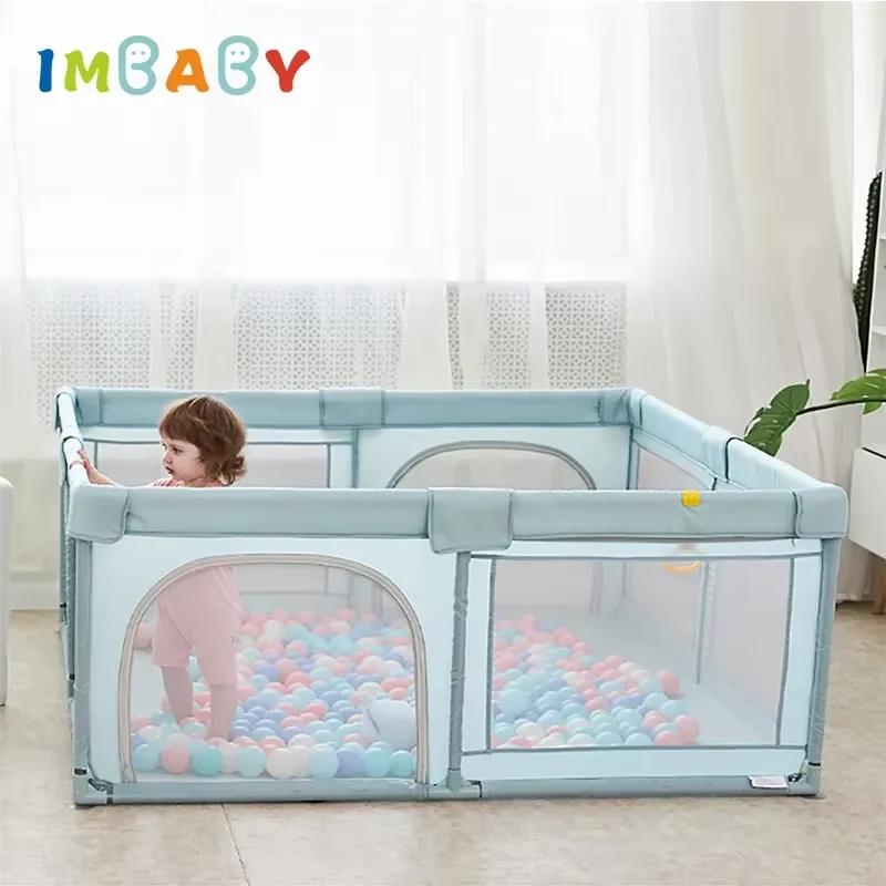 IMBABY-Grand Parc avec Protection en Mousse pour Enfant, Aire de Jeux de Haute Qualité pour Bébé