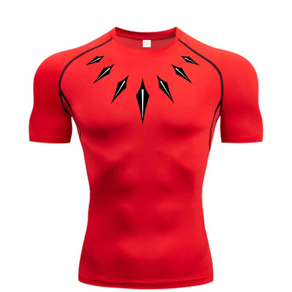 Anime hommes Compression chemise Fitness Sport course serré gymnase t-shirts athlétique entraînement