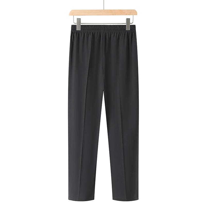 Nouveaux pantalons pour femmes printemps-été, pantalons mom, taille haute élastique, décontractés, c