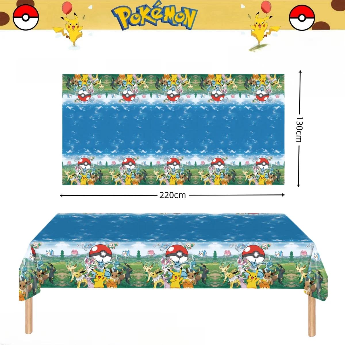 Nappe Pokemon pour Décoration de ixd'Anniversaire, Couverture de Table, Pikachu, Poulet, Grill, Baby