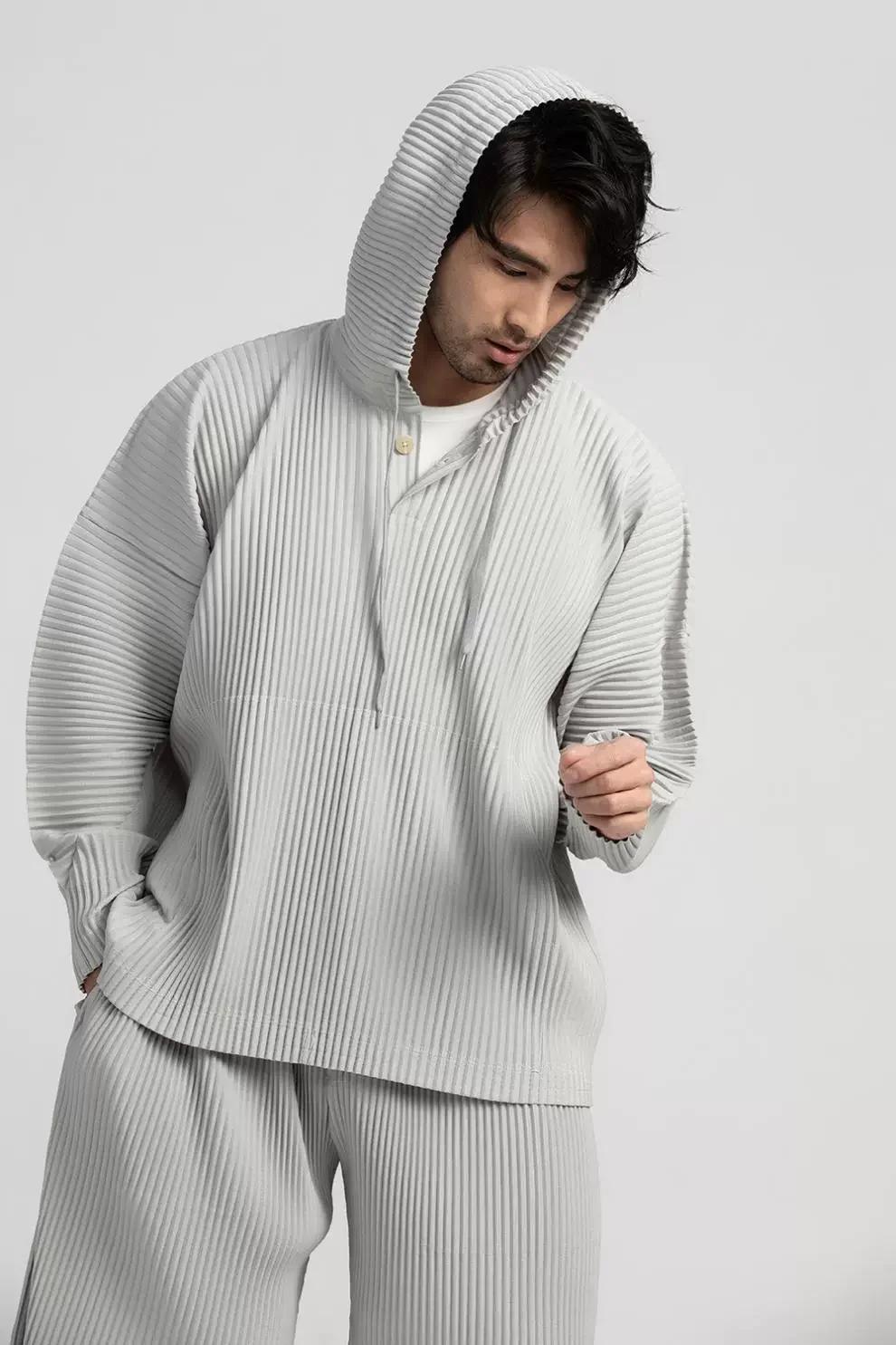 ATA YAKE-Sweat à Capuche Plissé pour Homme, Respirant, At Proximity, Wstring, Haut Décontracté