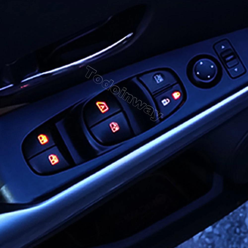Interrupteur de fenêtre électrique, bouton de commande principal en verre, accessoires pour nissan x