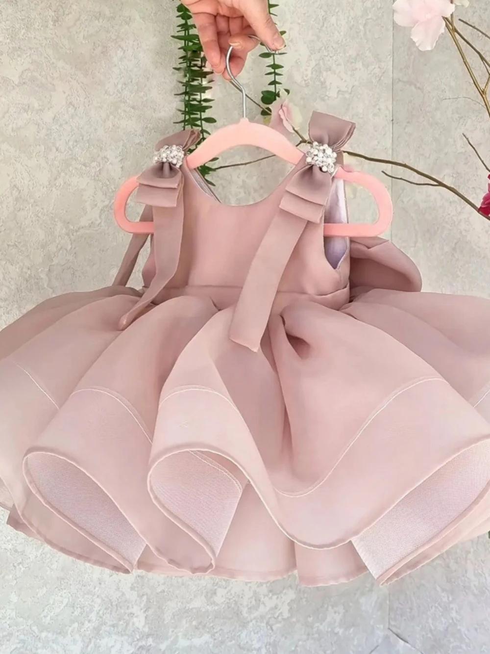 Robe de Princesse Bouffante en Tulle pour Enfant, Rose Doux, pour Spectacle Sв, avec Nministériels d