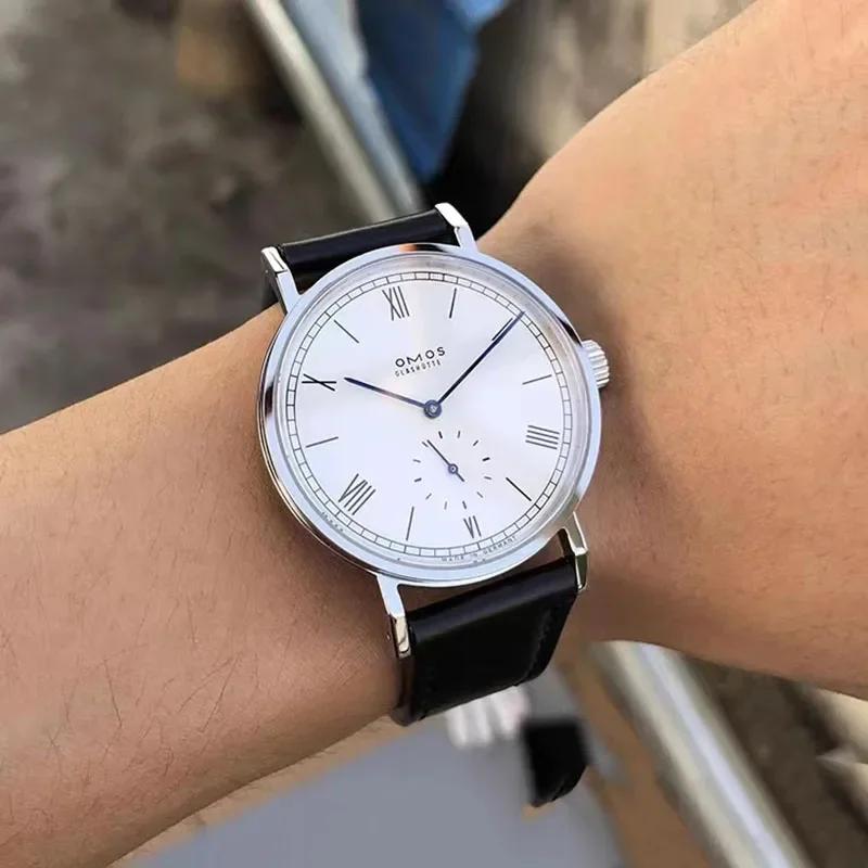Montre mécanique automatique pour hommes de 38 mm adaptée au mouvement à remontage automatique Seagu
