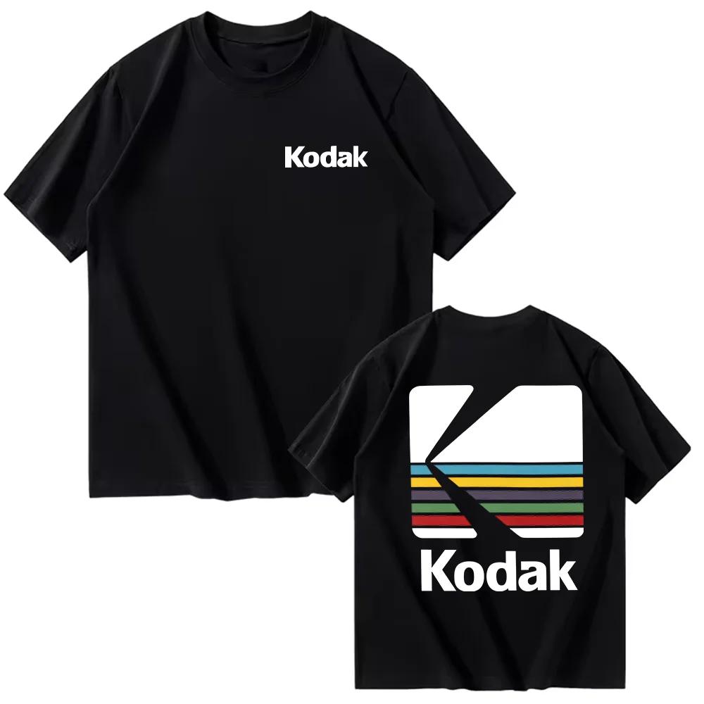 T-shirt Homme Kodak Été 2026 100% Coton à Motif Confortable, Décontracté, Ample et Respirant à Manch