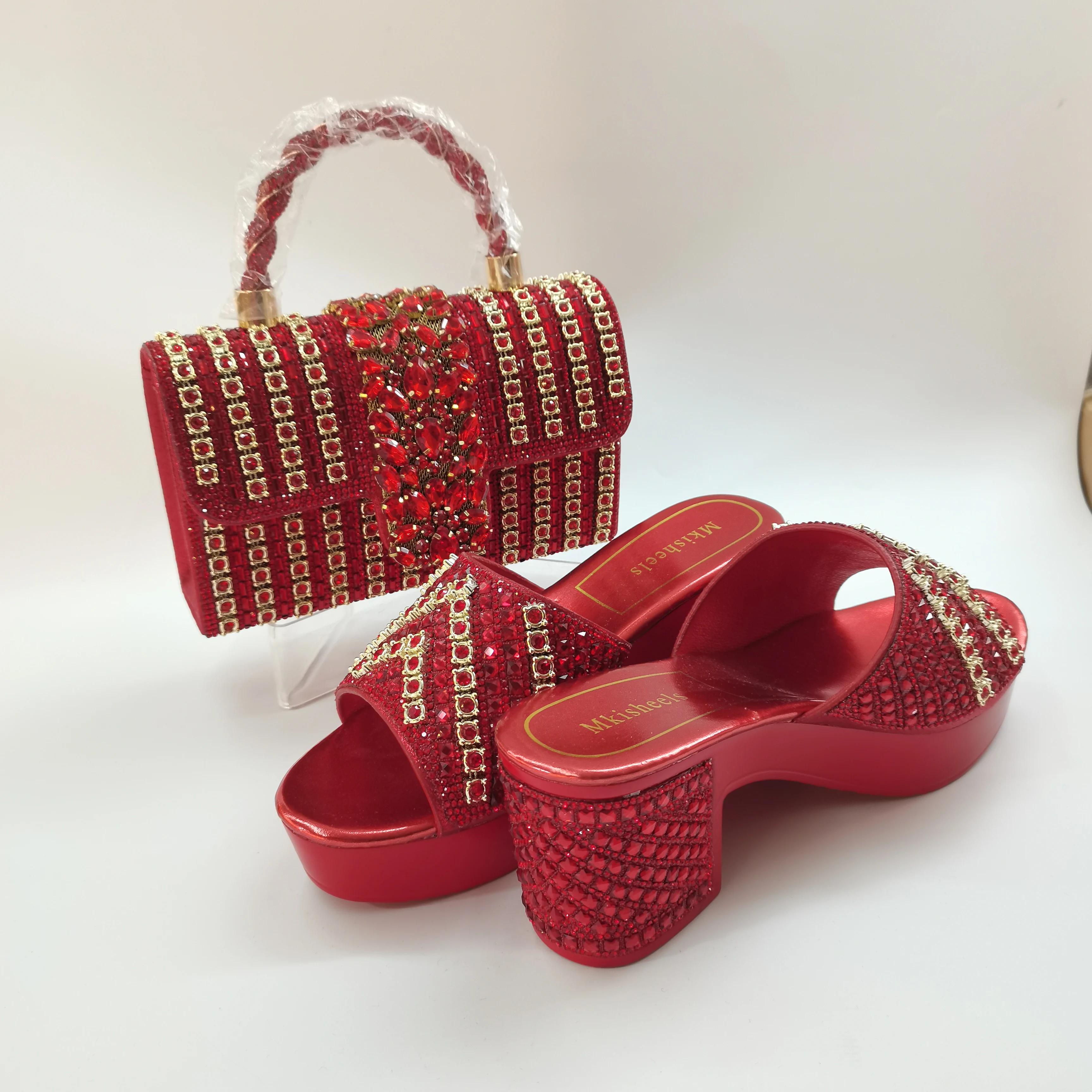 Mode 2025 nouvelles femmes strass chaussures et sac ensemble OToe pompes pour chaussures de fête de 