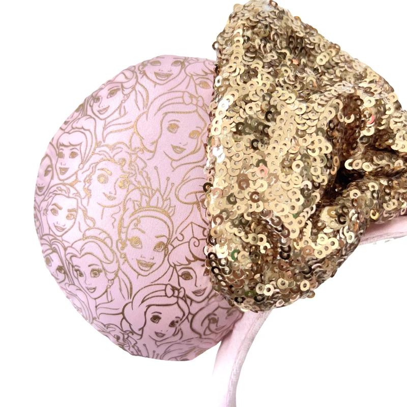 Bandeau d'oreille princesse Disney Minnie Mouse pour femmes, Disneyland Mickey, adulte/enfant, peluc