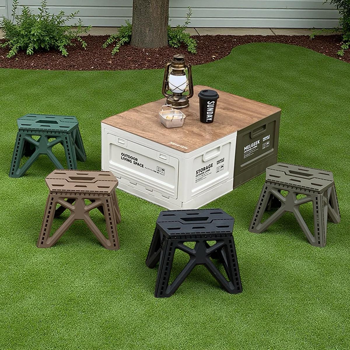 Tabouret pliant portable, haute charge, repose-pieds durable, chaise pliable, petit tabouret pour us