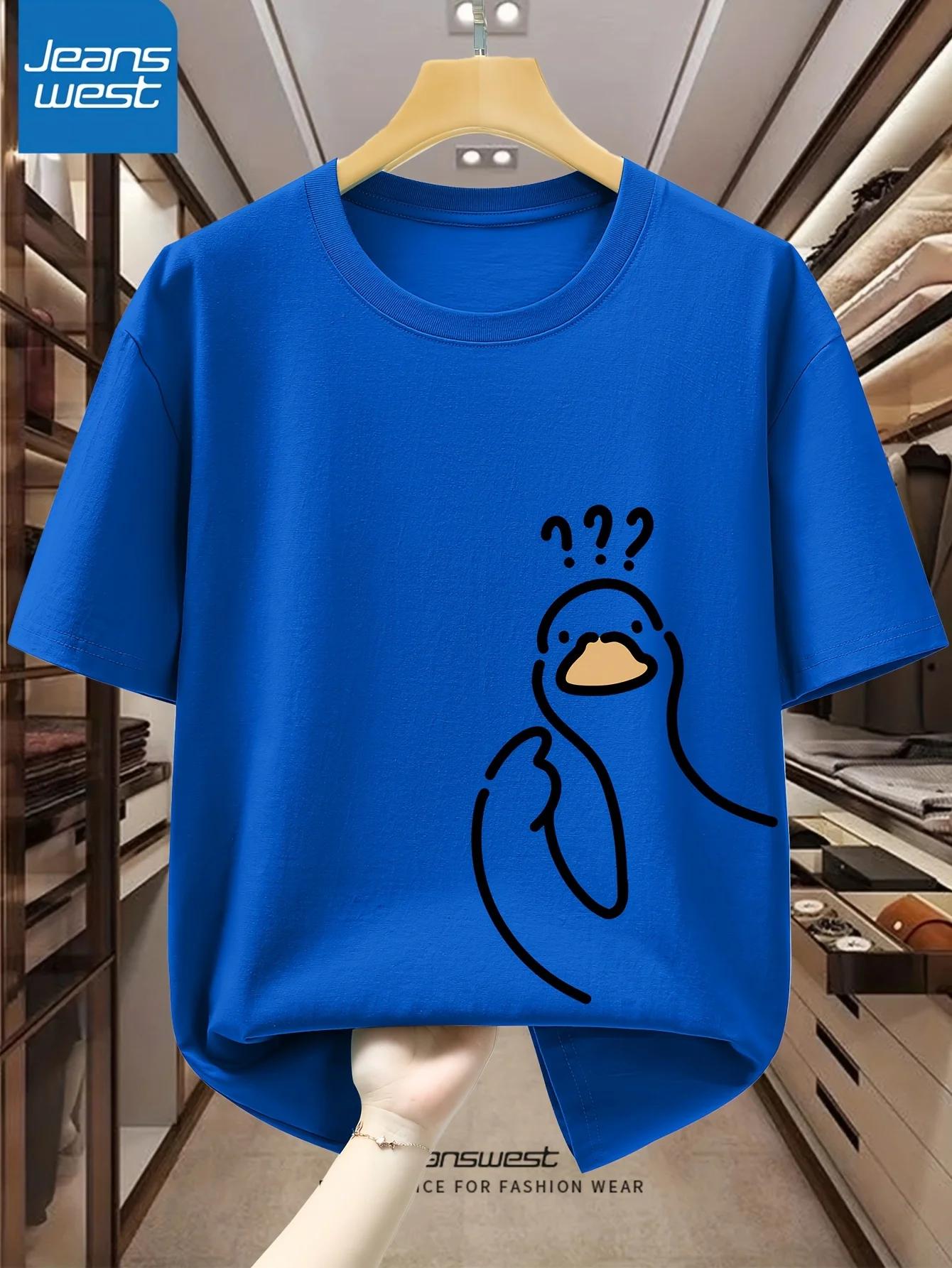 T-shirt à manches courtes et col rond pour hommes, 100% pur coton, à la mode, décontracté, ample, sp