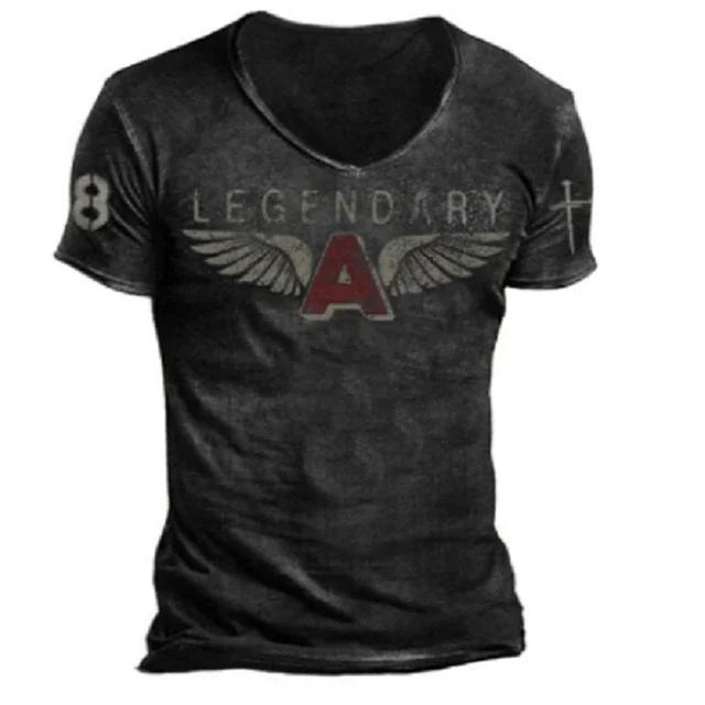 T-shirt d'été pour homme imprimé 3D, style américain, à manches courtes, séchage rapide, vintage, co