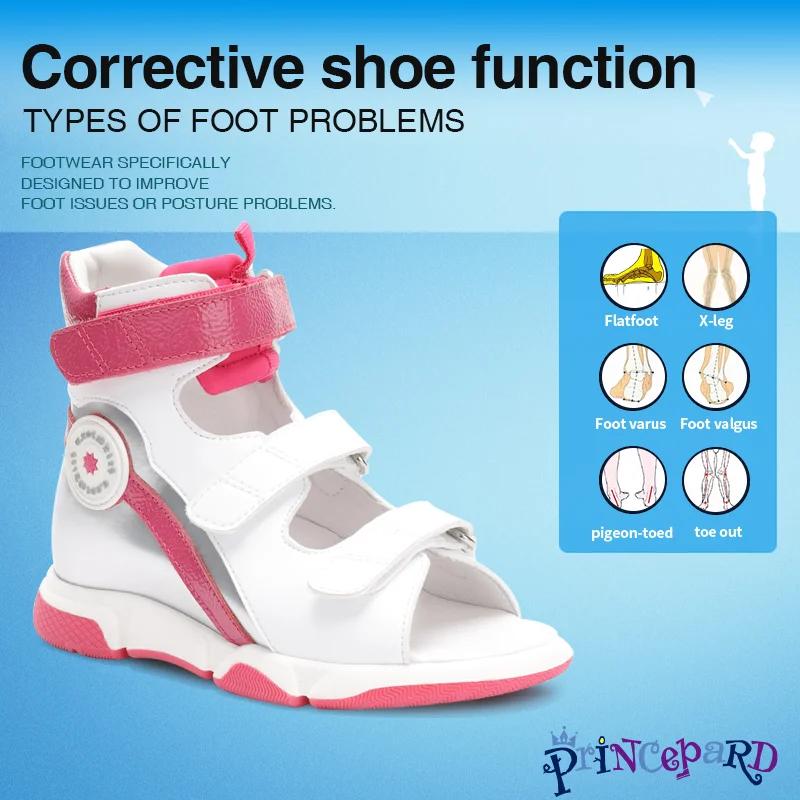 Princepard nouveautés sandales orthopédiques pour filles enfants chaussures de soutien de la voûte p