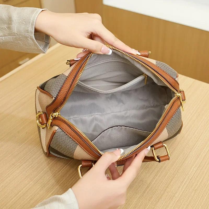 Sac à langer en cuir haut de gamme pour femmes, style classique, design parisien, décontracté, simpl