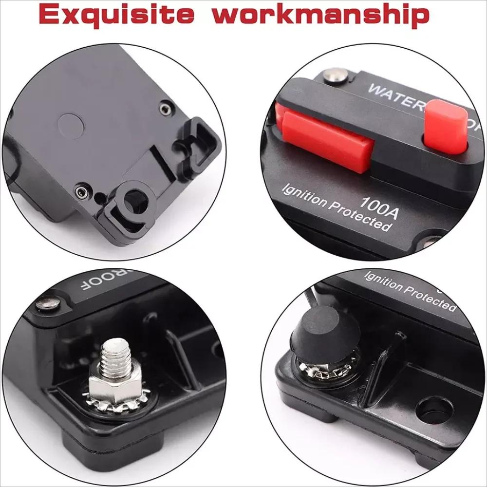 Disjoncteur 12-48V DC, réinitialisation du fusible 30A 40A 50A 60A 70A 80A 100A 120A 150A 200A 250A 