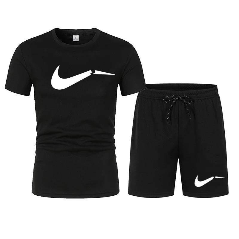 Ensemble T-shirt et short d'été pour homme 2026, combinaison décontractée et tendance à manches cour