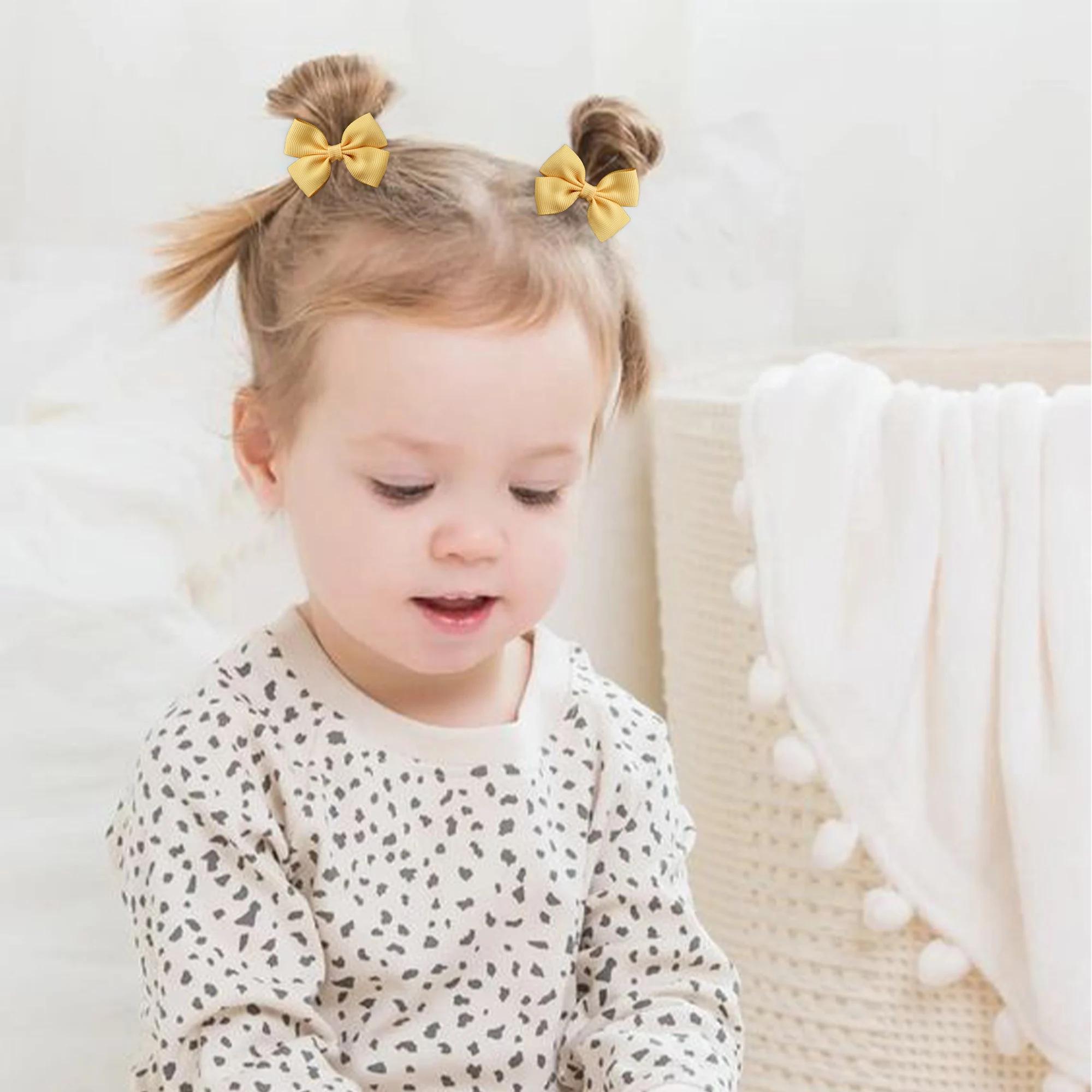 20/40/50 pièces de nœuds pour cheveux en ruban gros-grain de 2 pouces, élastiques à cheveux, attache