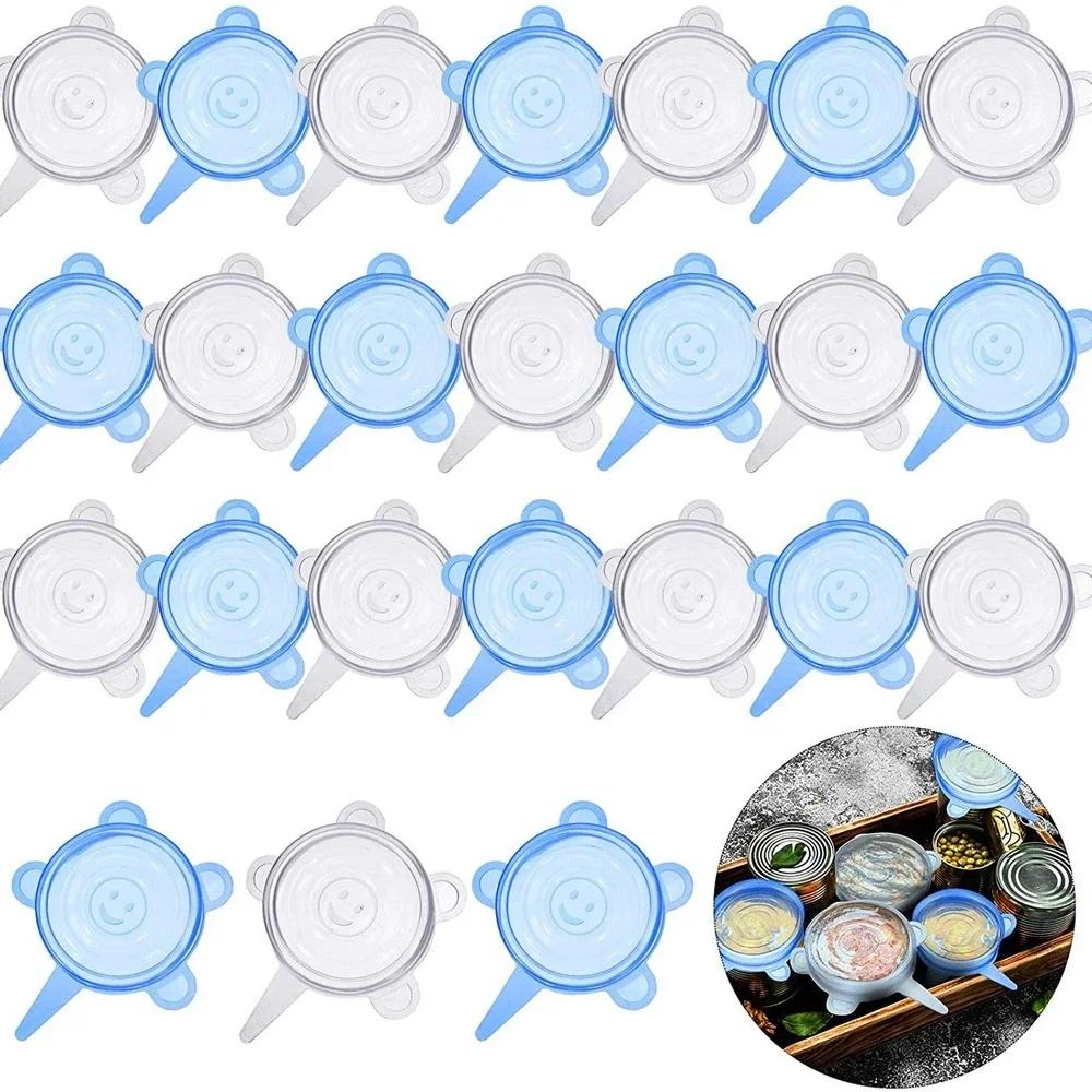 Lot de 20 couvercles extensibles en silicone pour bocaux, couvercles réutilisables miracle, couvercl