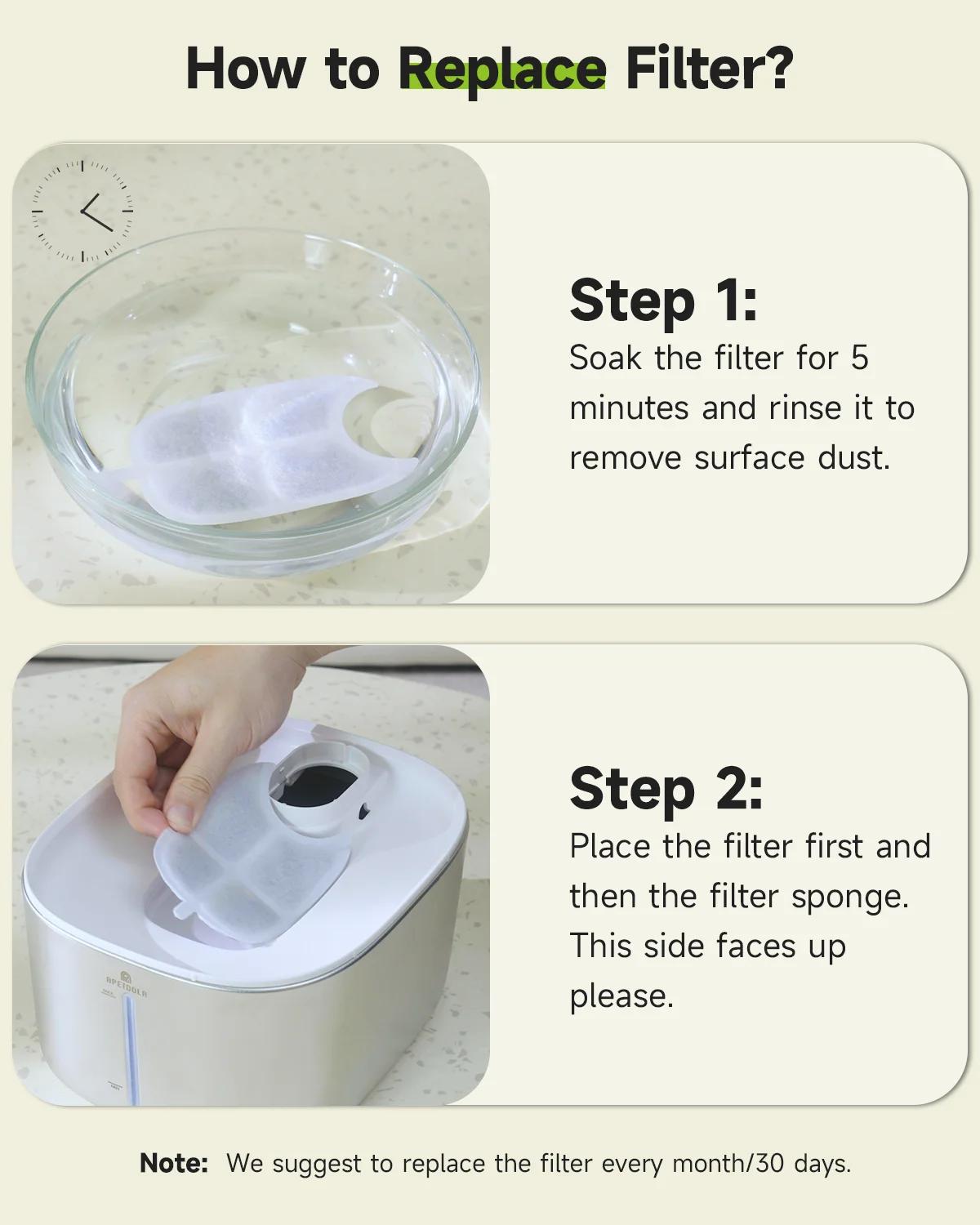 Filtres de remplacement pour distributeur de fontaine d'eau APETDOLA en acier inoxydable avec systèm