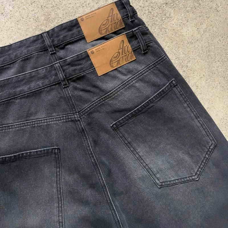 Pantalon décontracté pour hommes, européen et américain, hip-hop, pièce d'or, jean Y2K rétro gothiqu