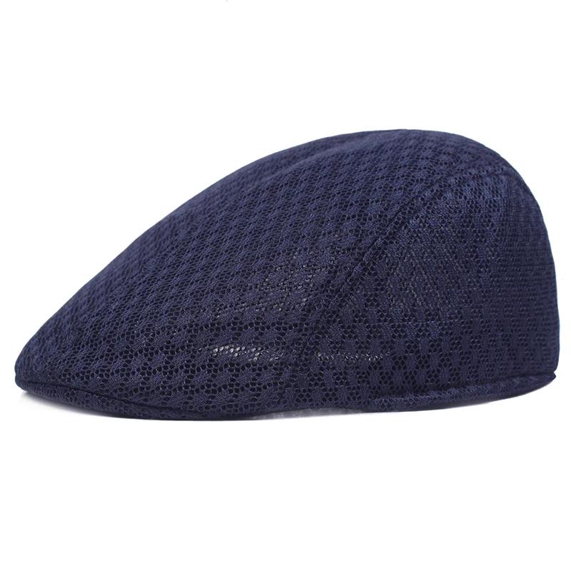 2025 nouveau été béret décontracté chapeau unisexe maille casquettes plates Style gavroche réglable 