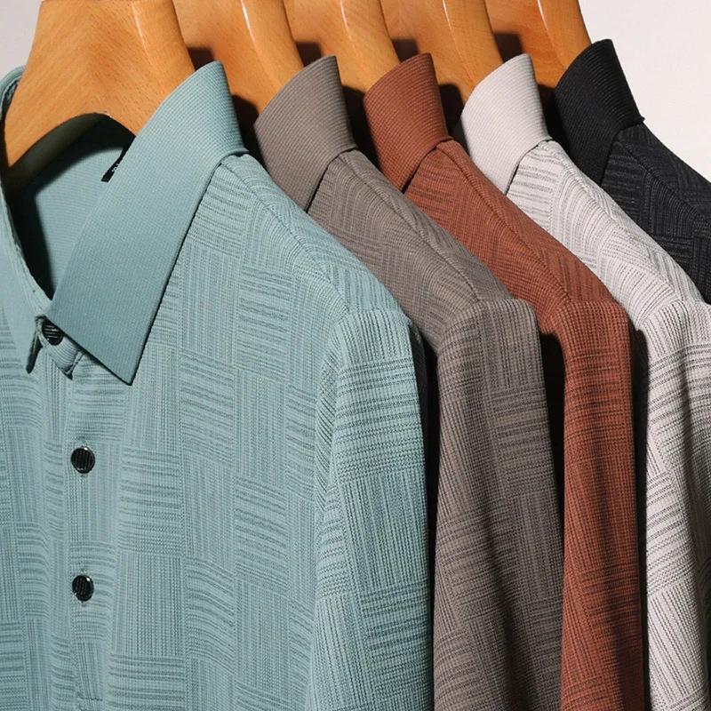 POLO à manches courtes pour hommes, imprimé Business décontracté, à la mode, haut confortable et res