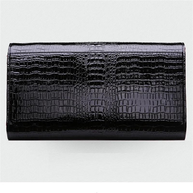 Alligator modèle femmes en cuir de vache pochette Patchwork Crocodile dames peau de vache épaule ou 
