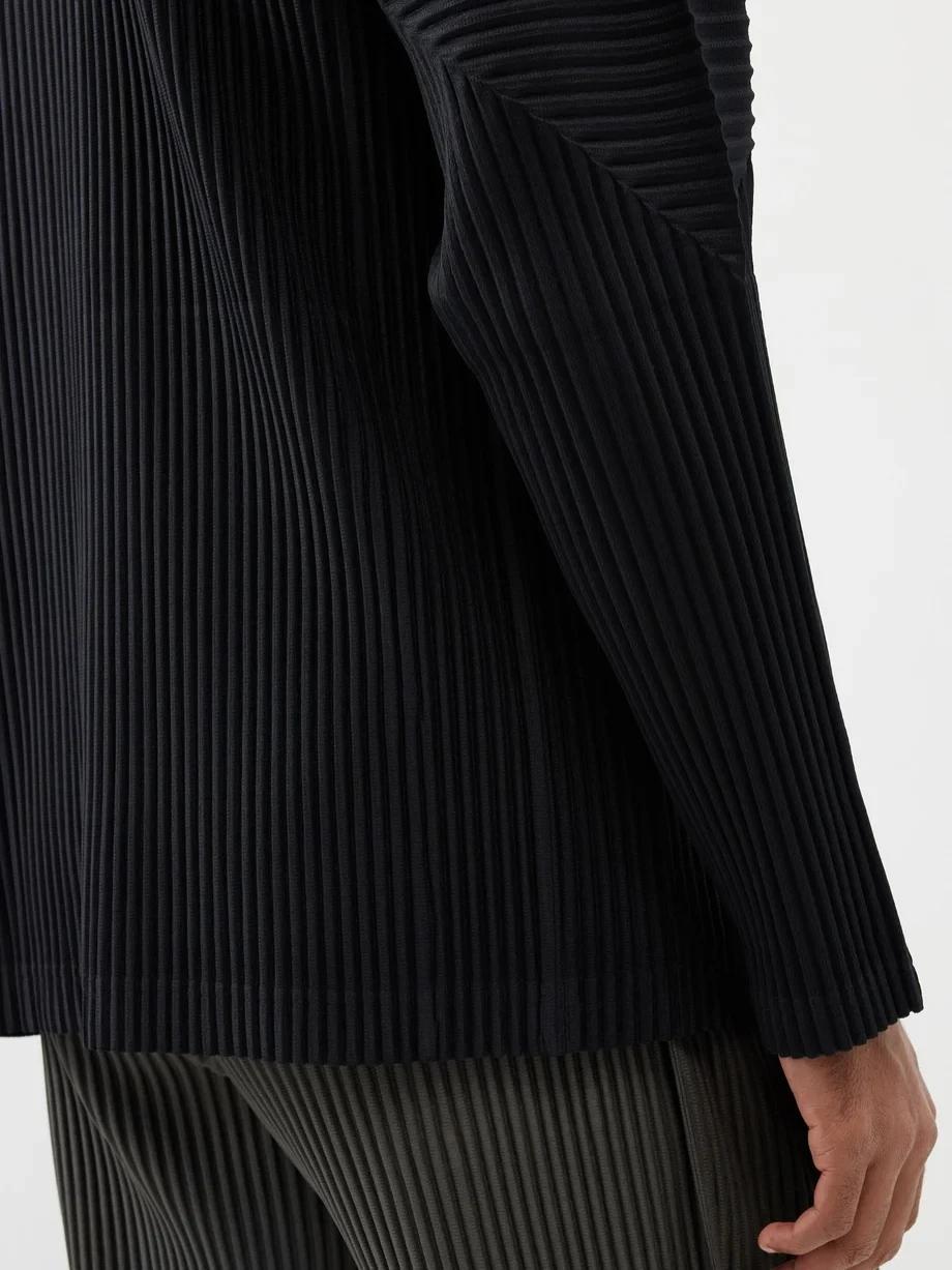Miyake Plisse homme fermeture éclair plissée décontracté Cardigan rue mode manteau avant bidirection