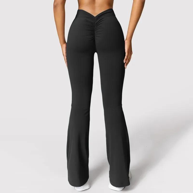 Mode Micro corne Leggings femmes v-back taille pantalons de sport taille haute Push Up fesses pantal
