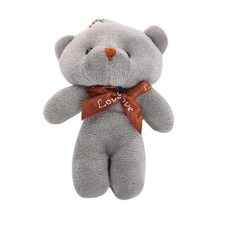 10 pièces/paquet 12cm Mini nœud papillon ours en peluche pendentif en peluche jouet coloré ours en p