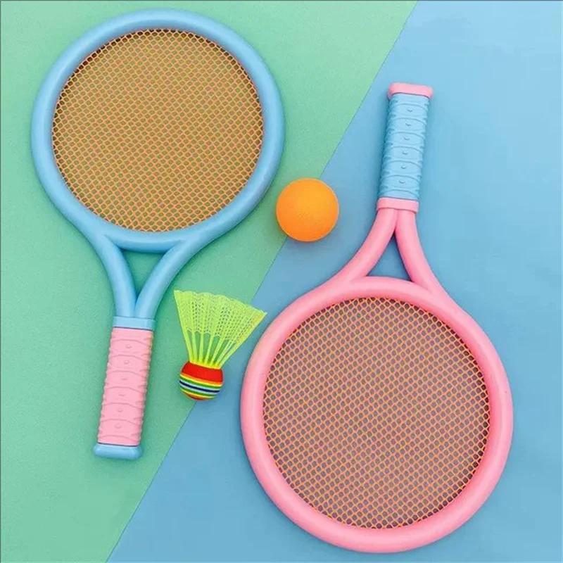 Raquette de tennis de badminton pour enfants, exercice, capacité de réaction, réversible, famille, e