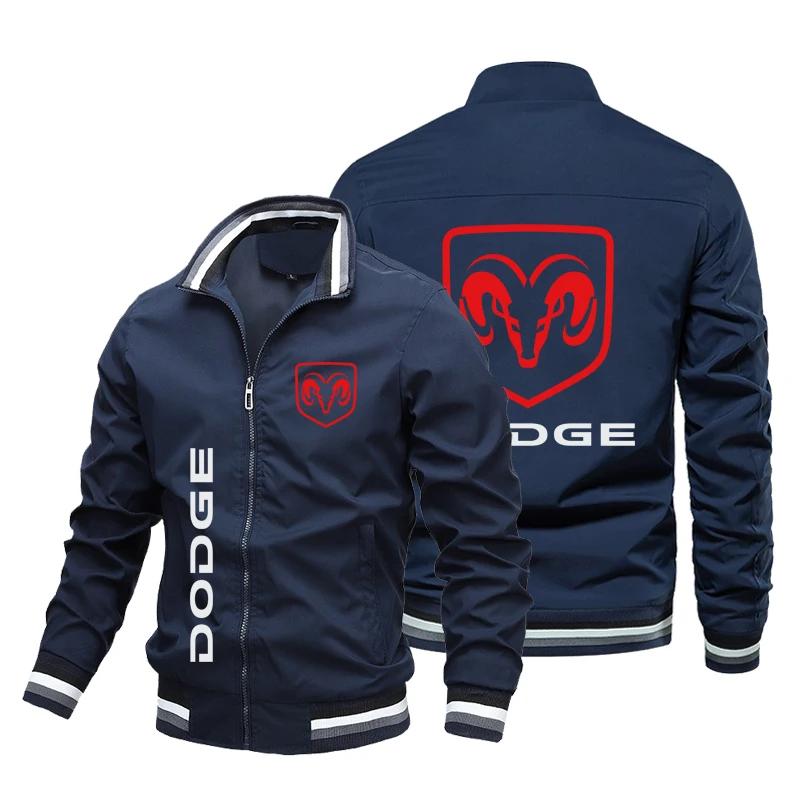 Dodge Logo Cars Summer nouvelle veste bomber décontractée pour hommes, ultra-fine, à fermeture éclai