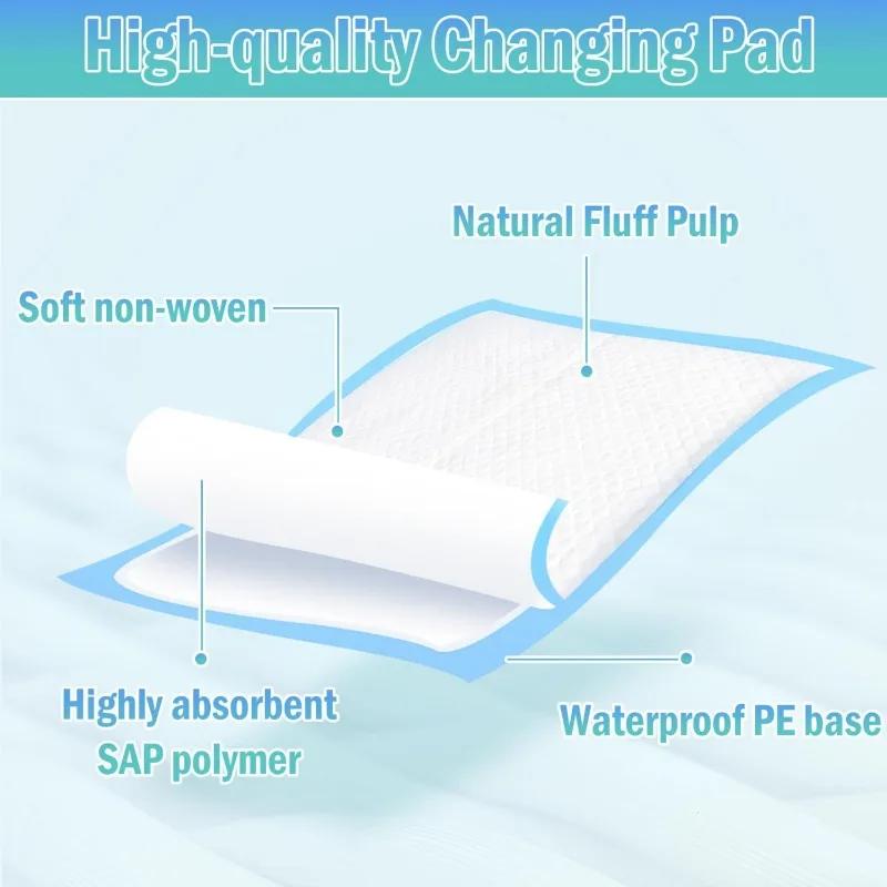 Paquet de 20/40/50/100 matelas à langer jetables pour bébé sous-vêtements imperméables et respirants