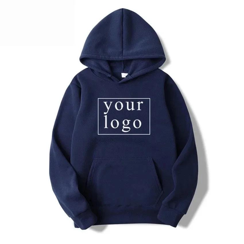 2024 homme femme décontracté texte imprimé personnalisé sweat à capuche bricolage Logo personnalisé 