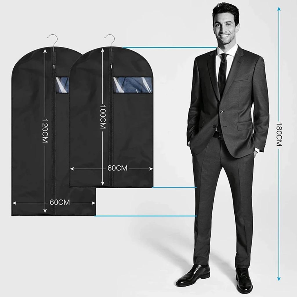 Vêtements imperméables housse anti-poussière manteau costume robe protecteur suspendus sacs à vêteme