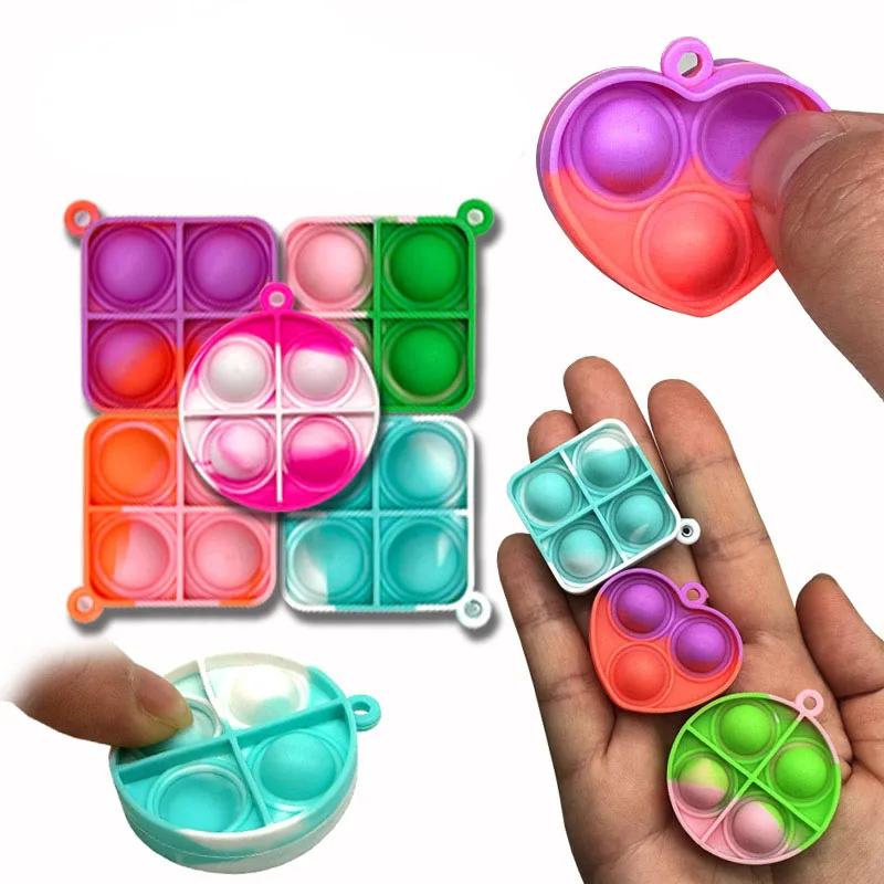 30 pièces Pop Fidget jouets Mini Pop porte-clés jouets pour tout-petits Fidgets Pack jouets sensorie