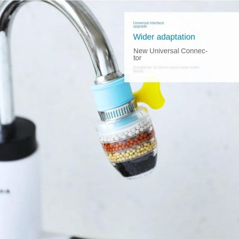 Filtre à eau 6 couches pour robinet, supporter ficateur d'eau, pierre médicale, buse de charbon de b