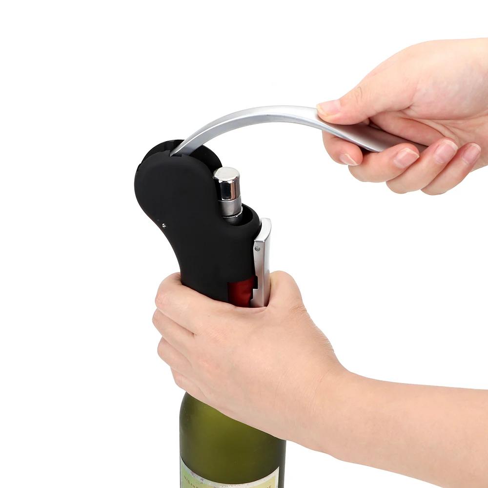 Tire-bouchon à levier de barre de coupe-capsule, ensemble d'outils pour le vin, perceuse à liège, ki
