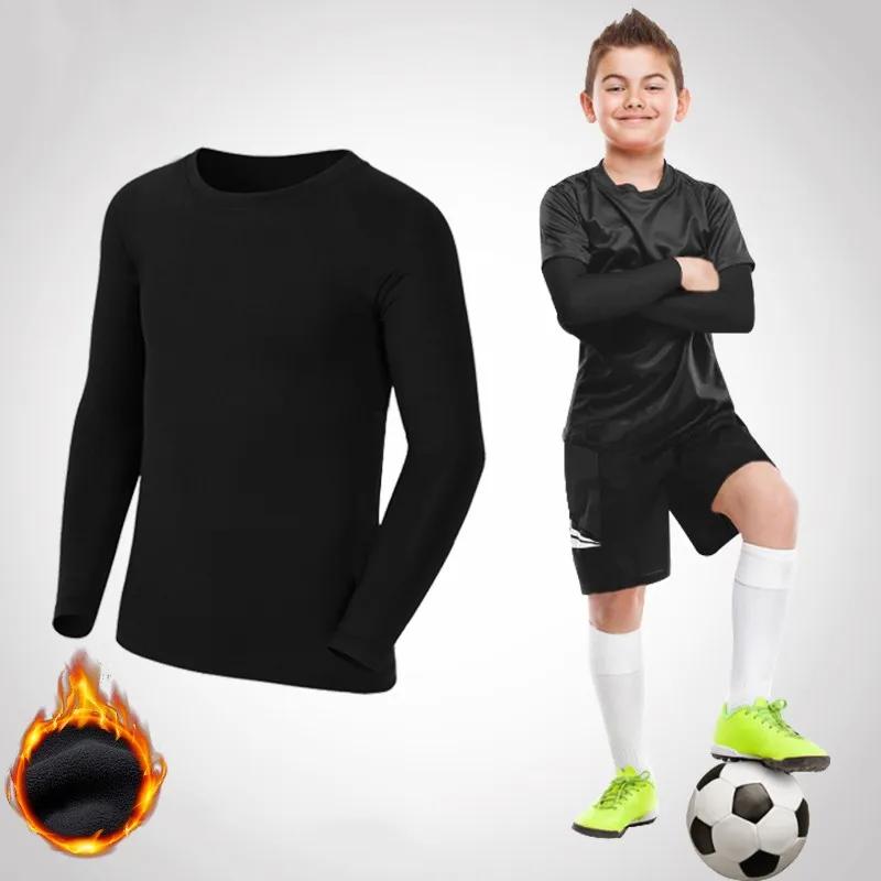 Enfants enfants garçon fille Compression course longue t-shirt Fitness Sport basket-ball Football vê