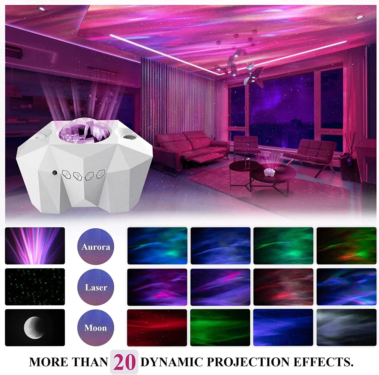 Nouveaux projecteurs Aurora galaxie étoile projecteur lumière du nord ciel étoilé lune lampe pour ch