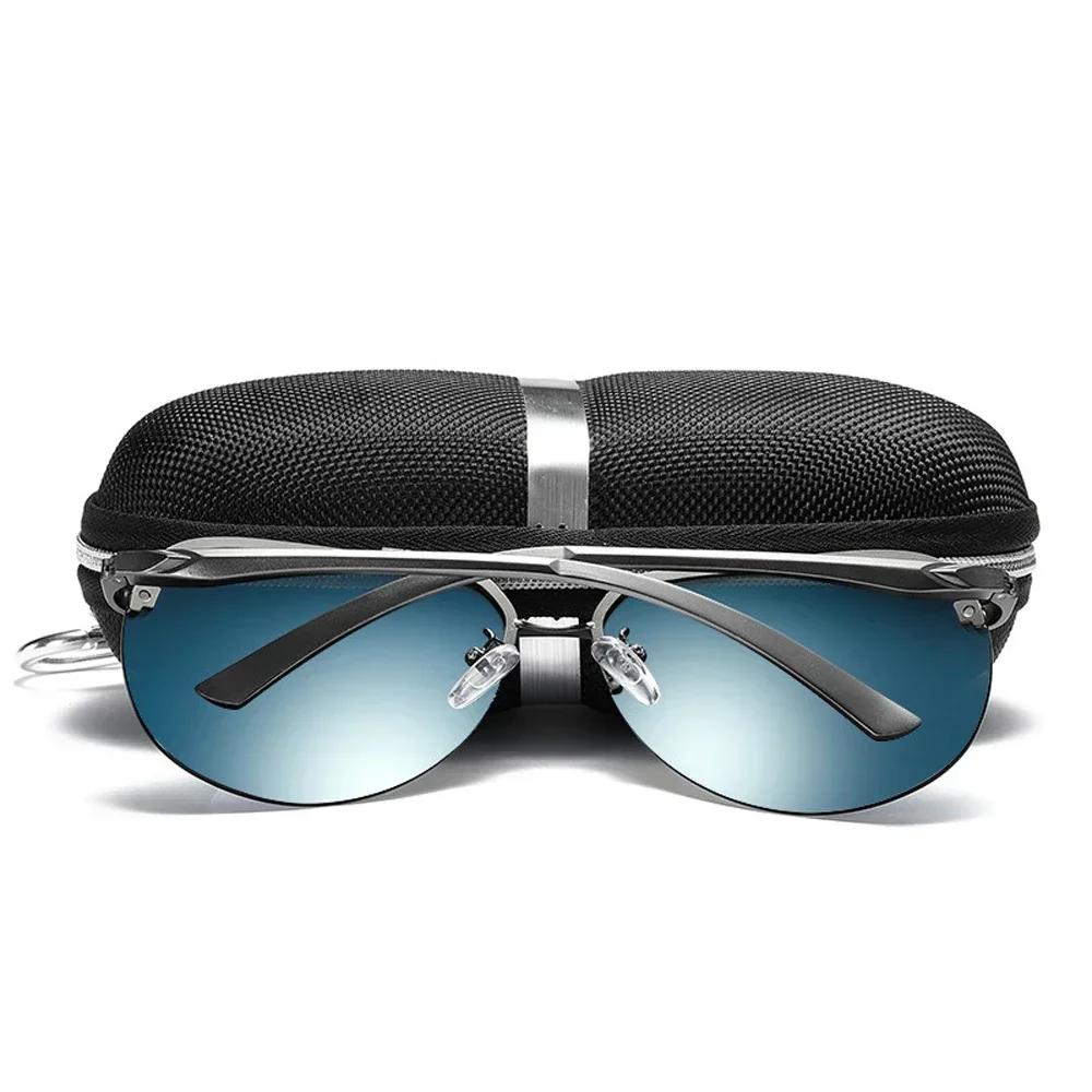 Nouveau Polarisé hommes lunettes de soleil classique conduite lunettes de soleil cadre en métal miro