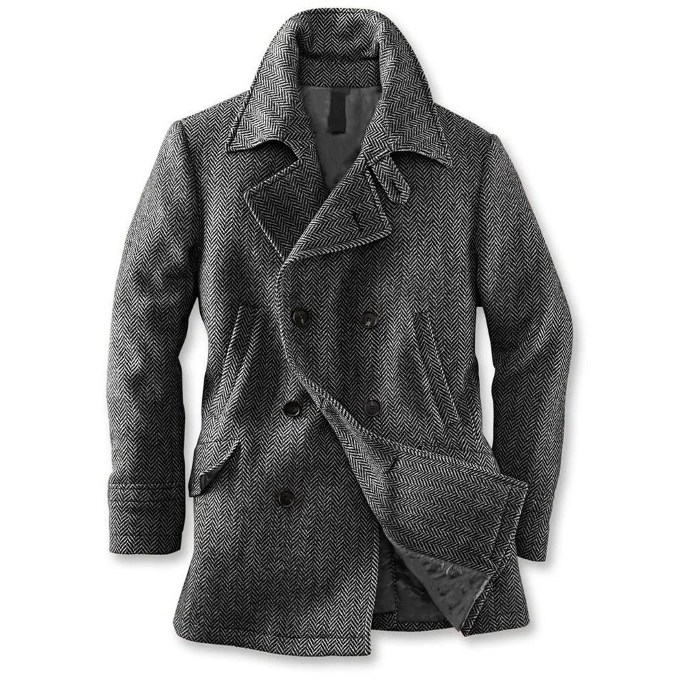 Veste de costume pour hommes, simple boutonnage, chevrons, poches Design de mode décontractées, tail