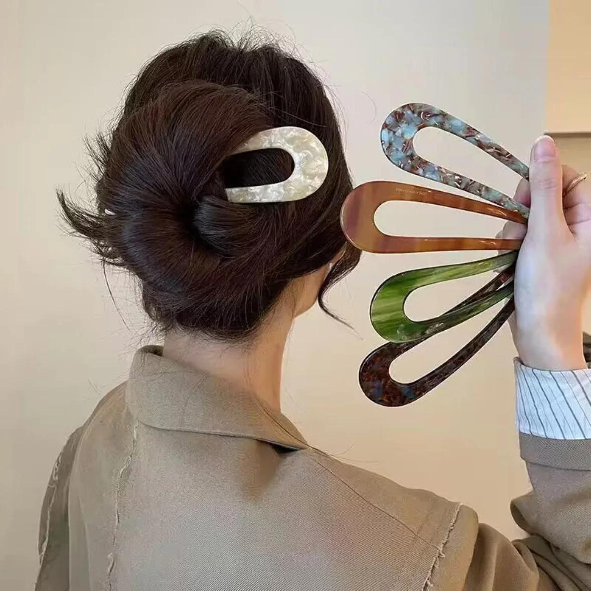 Styles français fourchettes à cheveux bâtons de cheveux acide acétique en forme de U épingles à chev