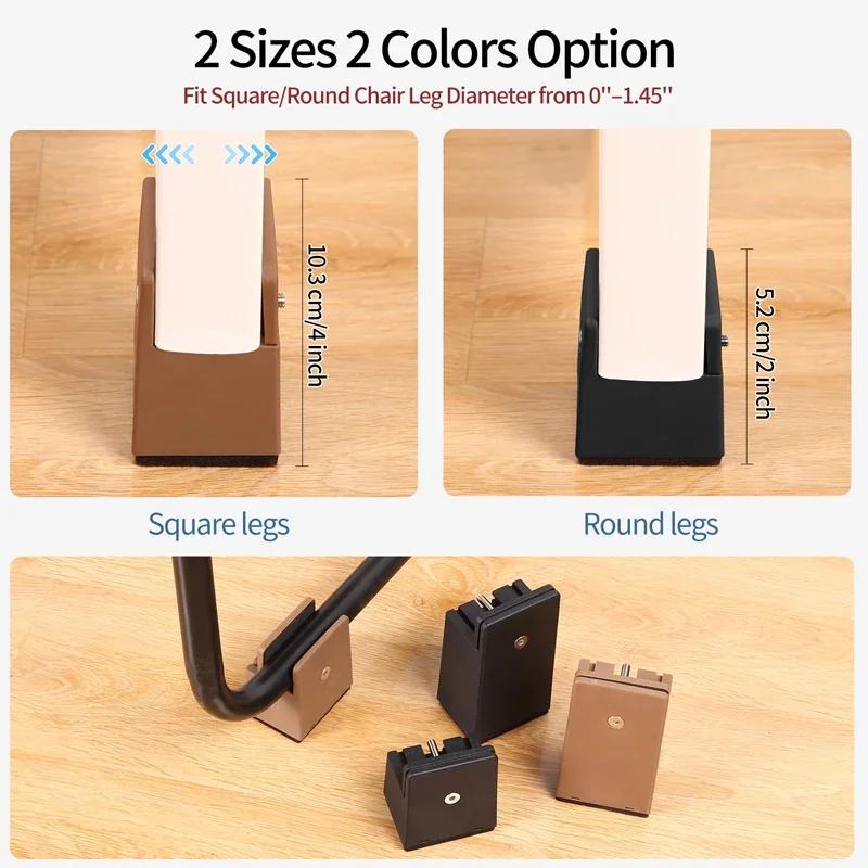 4 pièces pieds de chaise réglables Riser vis pince 2 4 pouces hauteur robuste canapé Tables lit meub