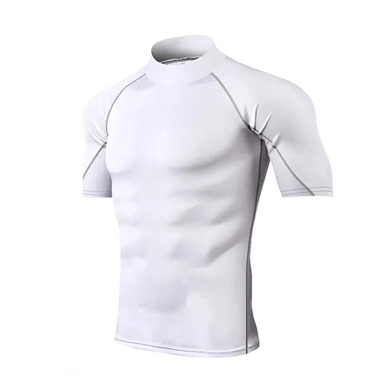 T-Shirt de Compression hommes séchage rapide à manches courtes décontracté été T-Shirt Fitness entra