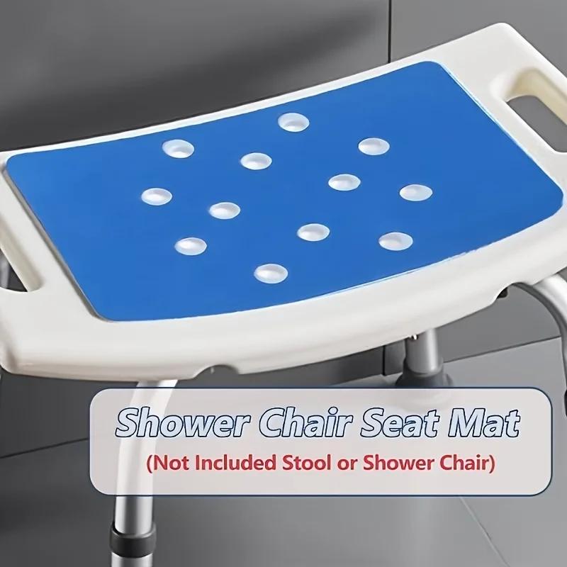 Tapis antidérapant bleu en EVA de qualité supérieure pour chaises de bain, bancs de douche, accessoi